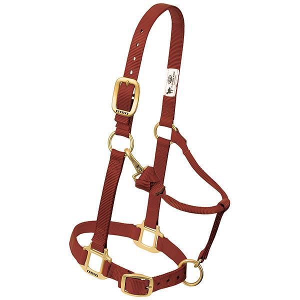 Original Adjustable Chin and Throat Snap Halter, 3/4", Suckling, Cinnamon