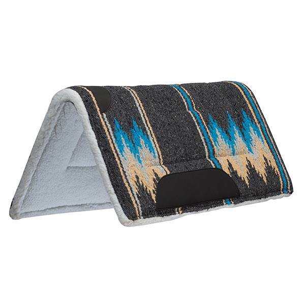 Pony Acrylic Saddle Pad, Straight, Charcoal/Teal