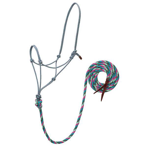 EcoLuxe<sup>&trade;</sup> Bamboo Rope Halter with 10 Lead, Turquoise/Rasp/Green/Charcoal