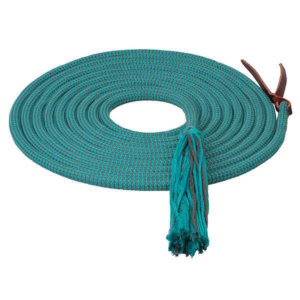 EcoLuxe<sup>&trade;</sup> Bamboo Round Mecate, Turquoise/Charcoal