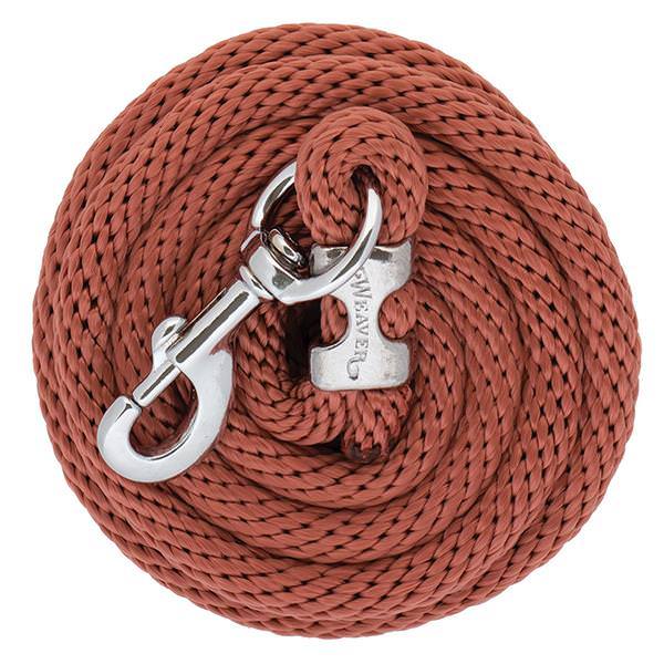 Poly Lead Rope with Chrome Brass Snap, Cinnamon