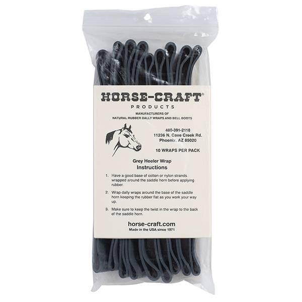 Horse-Craft Dally Wraps, Gray, 1" x 9"