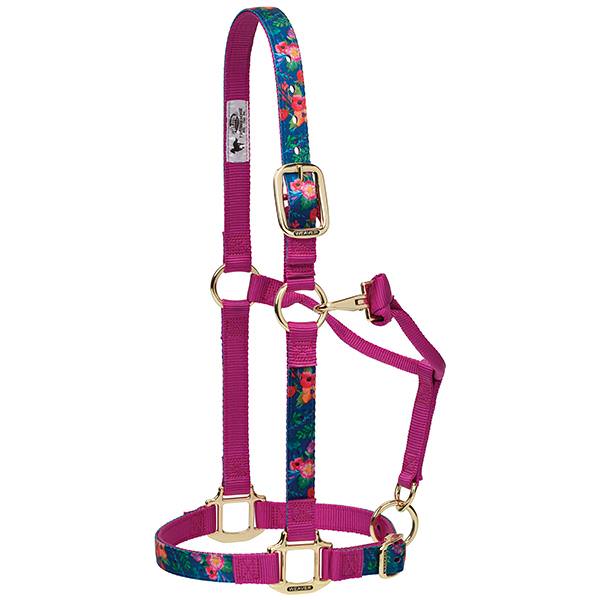 Patterned Adjustable Halter, Small, Floral Watercolor