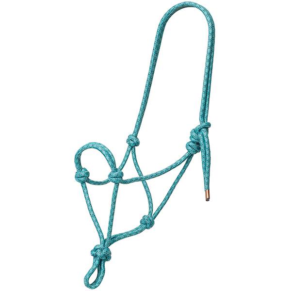 Diamond Braid Rope Halter, Turquoise/Brown/Tan