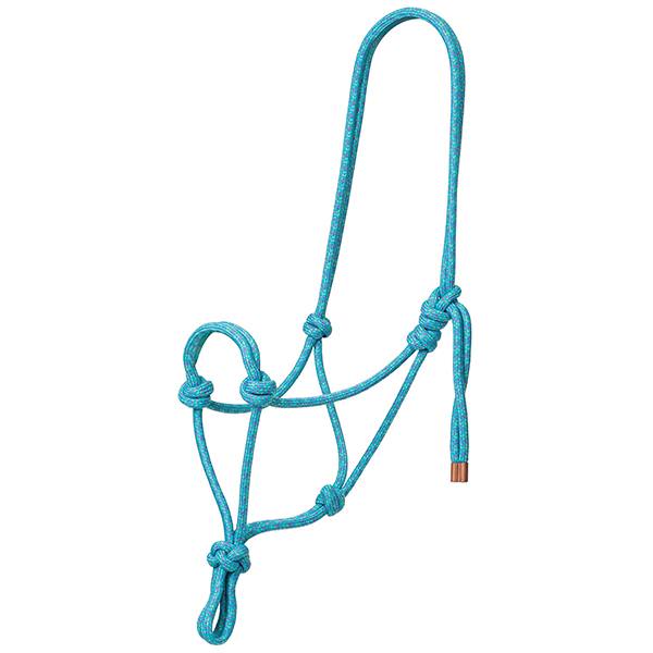 Diamond Braid Rope Halter - Teal/Grey/Orange 35-7799-R16