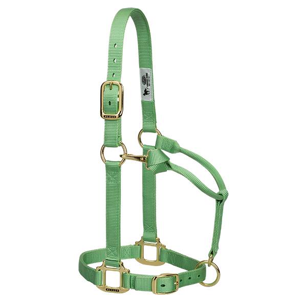 Original Adjustable Chin and Throat Snap Halter, 3/4", Suckling, Pistachio Green