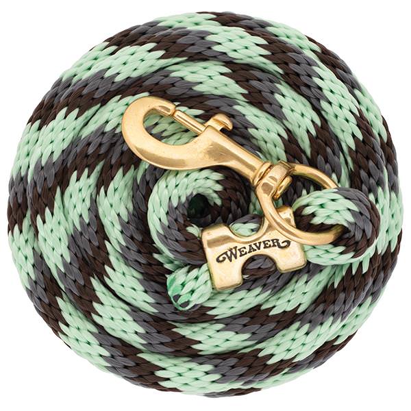 Poly Lead Rope with SB 225 Snap, Pistachio/Graphite/Brown