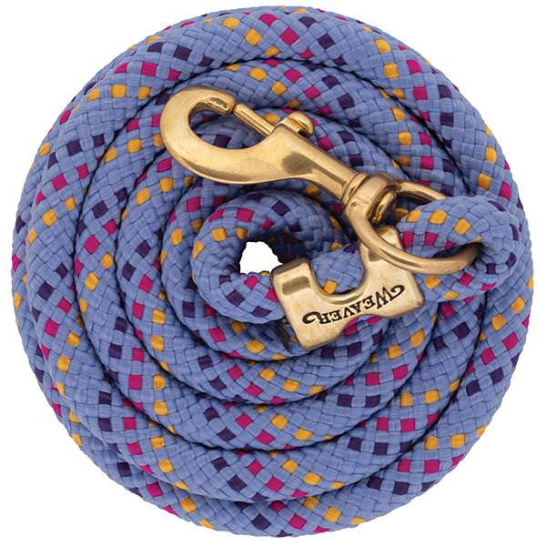 Poly Lead Rope with SB 225 Snap, Lavender/Mustard/Purple/ Raspberry