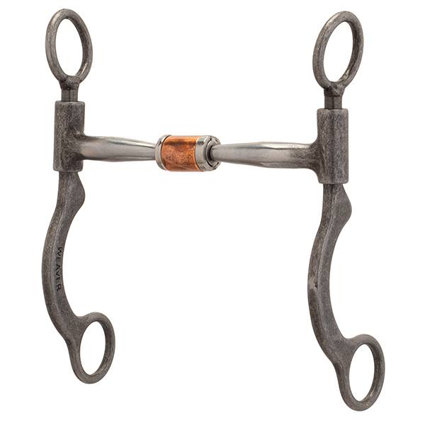 Pro Series Short 6-1/2" Cheek Horse Bit, Sweet Iron Copper Roller