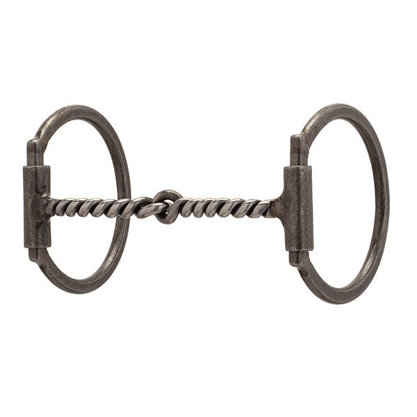 Pro Series Offset D-Ring Snaffle Bit, Sweet Iron Twist