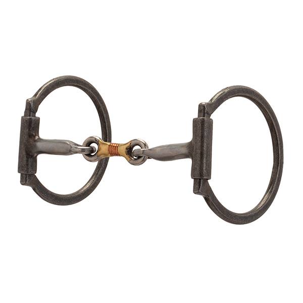 Pro Series Offset D-Ring Snaffle Bit, 3 Piece Dogbone