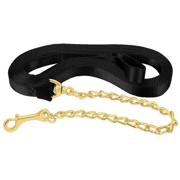 Flat Nylon Lunge Line, 1 x 24 with Chain - Weaver Equine