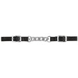 Nylon Curb Strap with 3-1/2" Flat Link Chain
