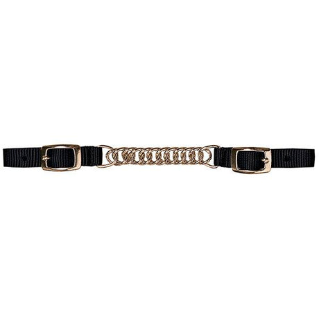 Nylon Curb Strap with 4-1/2" Flat Link Chain