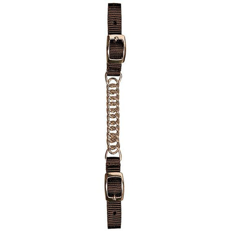 Nylon Curb Strap with 4-1/2" Flat Link Chain