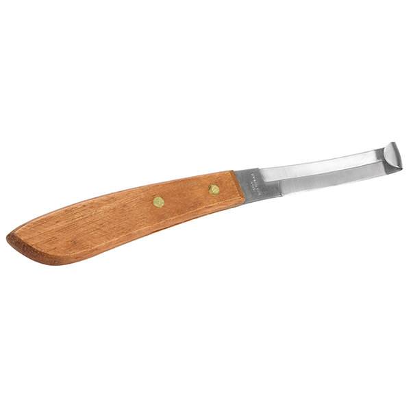 Double Edged Hoof Knife with Wooden Handle
