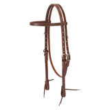 Deluxe Latigo Leather Browband Headstall, Brown